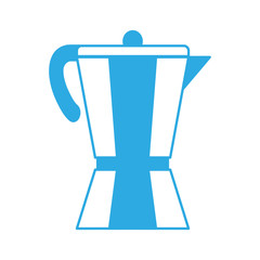 italian coffee maker icon over white background vector illustration