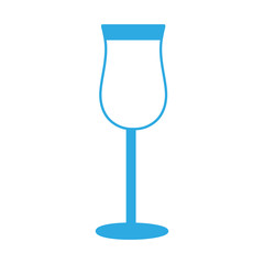 champagne glass icon over white background vector illustration