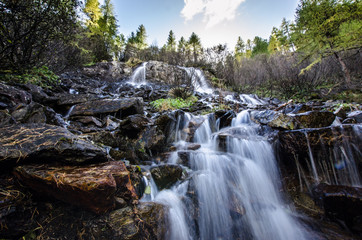 Waterfall at Duisitzkar Lake, Styria, Austria
