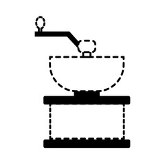 coffee grinder icon over white background vector illustration