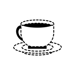 coffee cup icon over white background vector illustration