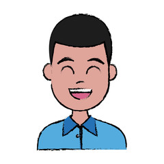 Young man cartoon icon vector illustration graphic design