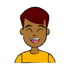 Young man cartoon icon vector illustration graphic design