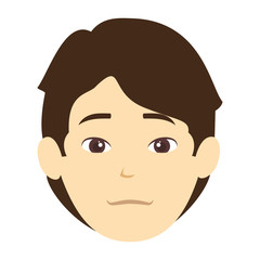 young man head avatar character