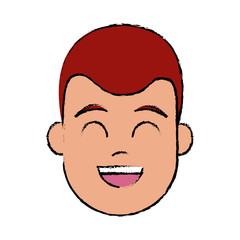 Young man cartoon icon vector illustration graphic design