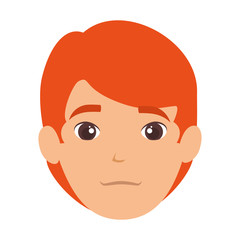 young man head avatar character