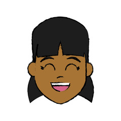 Young woman cartoon icon vector illustration graphic design