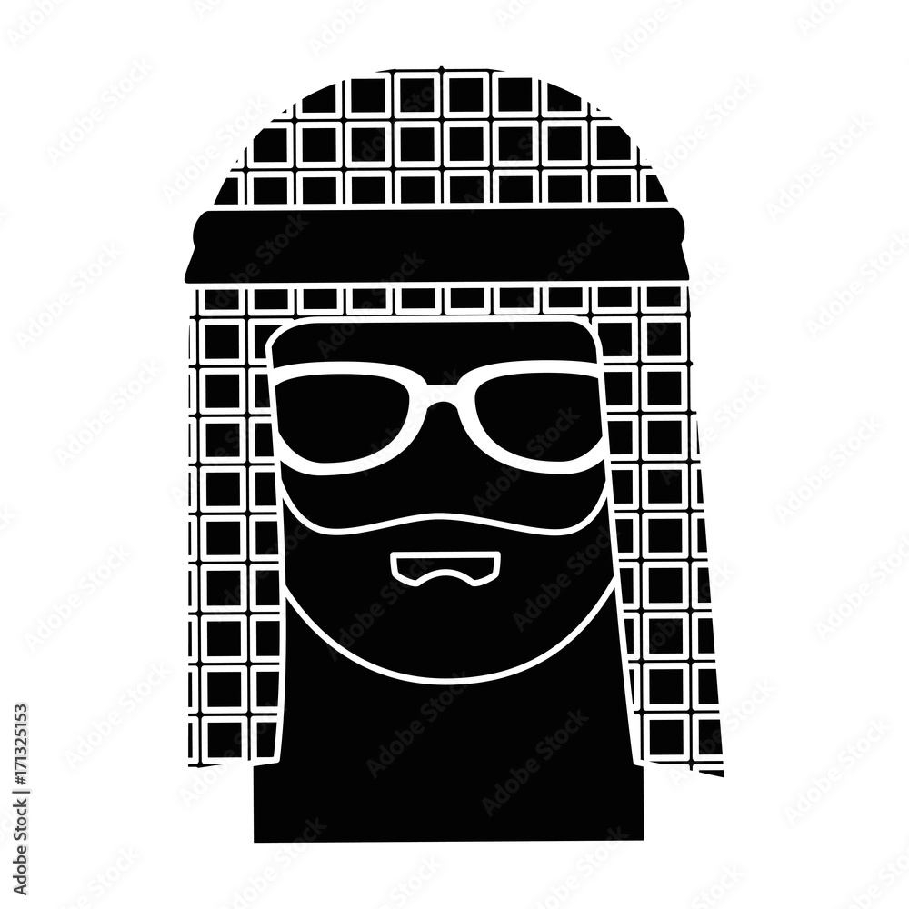 Poster muslim man avatar character