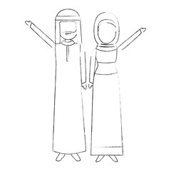 muslim couple avatars characters