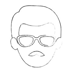 young man head avatar character