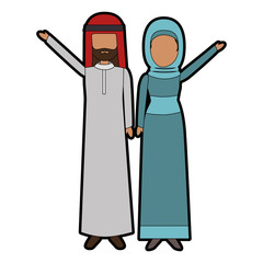 muslim couple avatars characters