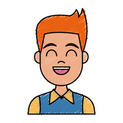 Young man cartoon icon vector illustration graphic design