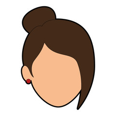 beautiful woman head avatar character