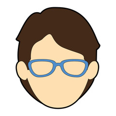 young man head avatar character