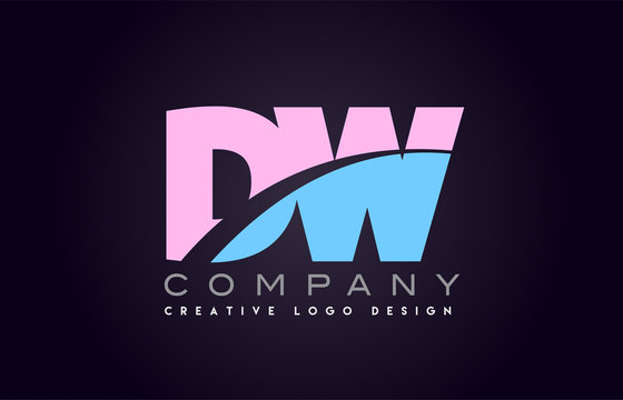 dw alphabet letter join joined letter logo design