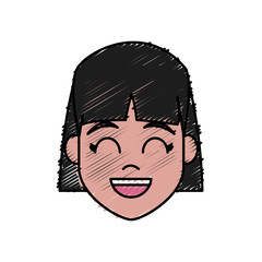 Young woman cartoon icon vector illustration graphic design