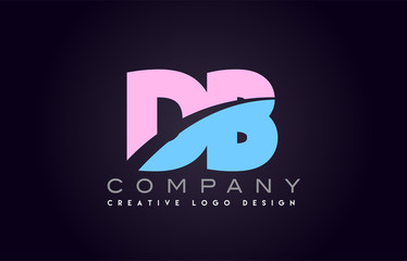 db alphabet letter join joined letter logo design