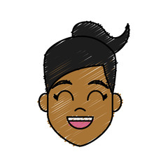 Young woman cartoon icon vector illustration graphic design