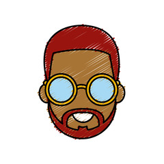 Young man cartoon icon vector illustration graphic design