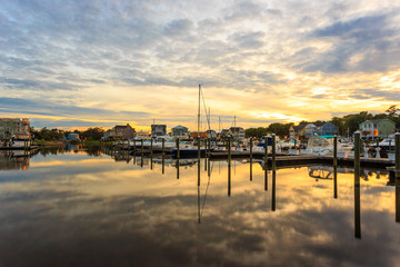 Sunset at the Marina in St James North Carolina