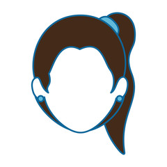 beautiful woman head avatar character