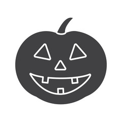 Halloween pumpkin glyph icon