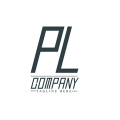 Initial Letter PL Design Logo Template