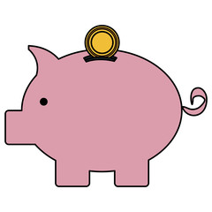 piggy savings isolated icon