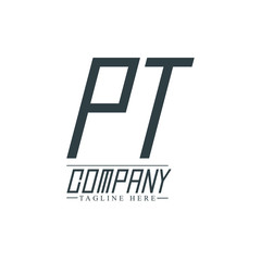 Initial Letter PT Design Logo Template