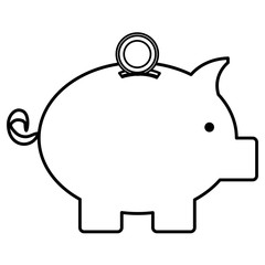 piggy savings isolated icon