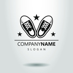 black and white sneakers logo