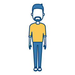 Young man cartoon icon vector illustration graphic design