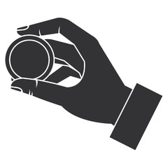 hand human with coin