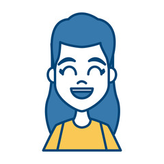 Young woman cartoon icon vector illustration graphic design