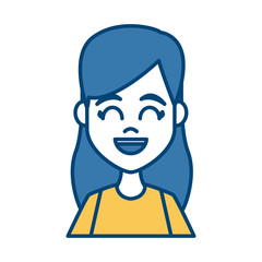 Young woman cartoon icon vector illustration graphic design