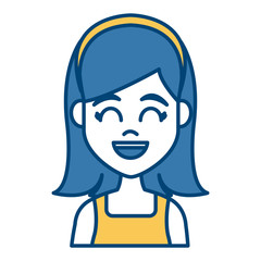 Young woman cartoon icon vector illustration graphic design