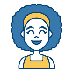 Young woman cartoon icon vector illustration graphic design