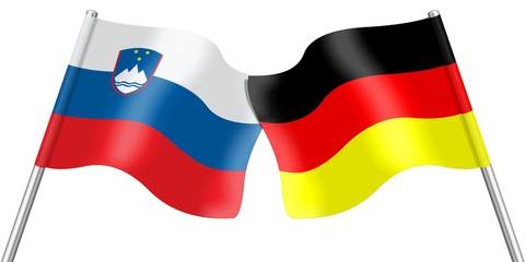 Flags. Slovenia and Germany 