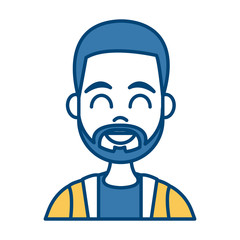 Young man cartoon icon vector illustration graphic design