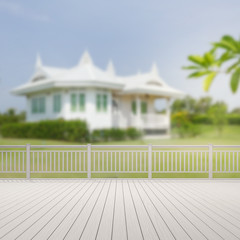 Fototapeta premium Balcony And Terrace Of Blur Exterior Background