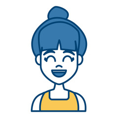 Young woman cartoon icon vector illustration graphic design