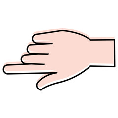 human hand touching icon vector illustration design