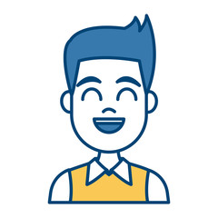 Young man cartoon icon vector illustration graphic design
