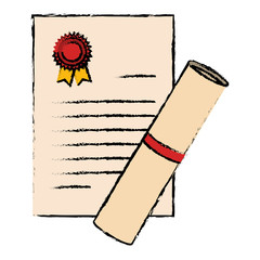 graduation diploma isolated icon vector illustration design