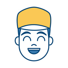 Young man cartoon icon vector illustration graphic design