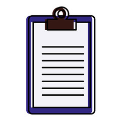 clipboard document isolated icon vector illustration design