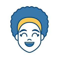 Young woman cartoon icon vector illustration graphic design