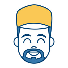 Young man cartoon icon vector illustration graphic design