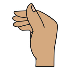 human hand catching icon