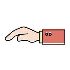 human hand receiving icon vector illustration design